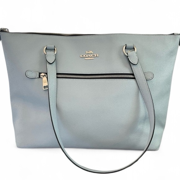 Coach Handbags - Coach Sky Blue Leather Tote